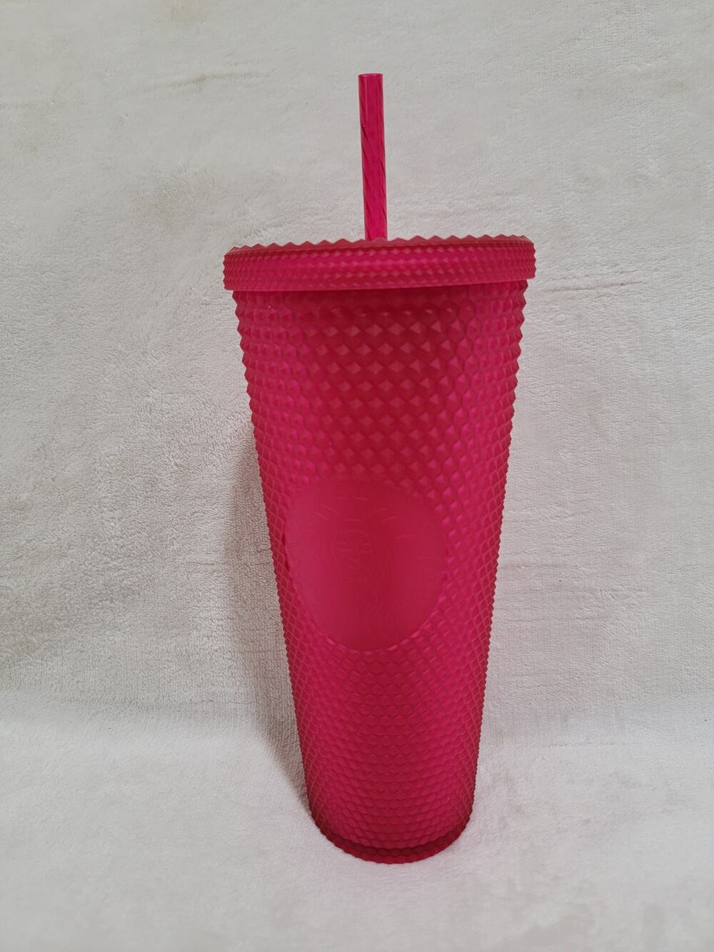 Starbucks Hot Pink Soft Touch Studded Tumbler Venti 24Oz Cold Cup 2023